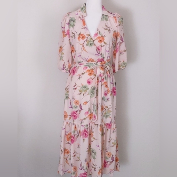 New Elegant Floral Dress Size 4 - Picture 4 of 15